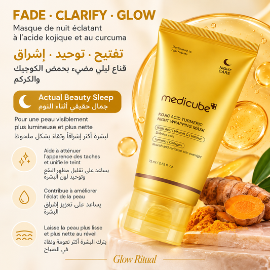 Medicube Masque Wrapping à l’Acide kojique Curcuma Peel Off Nuit