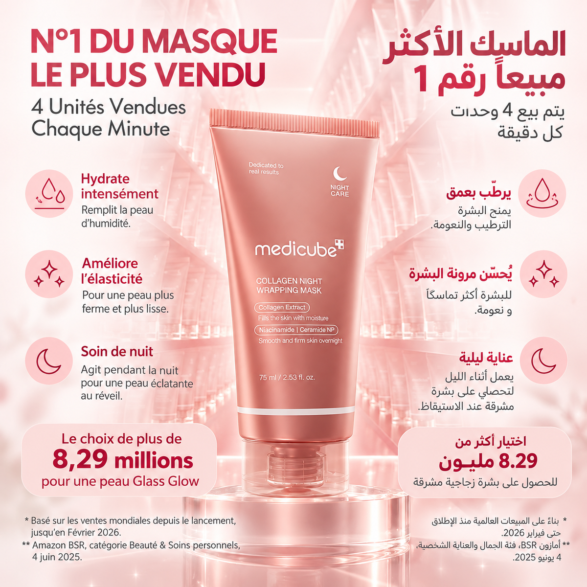 Medicube Masque Wrapping Collagène Peel Off Nuit 75 ml