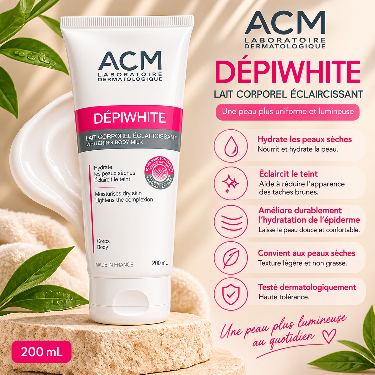 ACM Dépiwhite – Lait corporel éclaircissant 200 ml