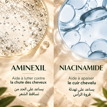 Dercos - Shampoing Anti Chute Cheveux Energisant - Réduit la Perte de Cheveux et la Casse - Niacinamide, AHA et Vitamine E - 390 ml