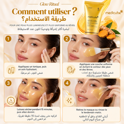 Medicube Masque Wrapping à l’Acide kojique Curcuma Peel Off Nuit