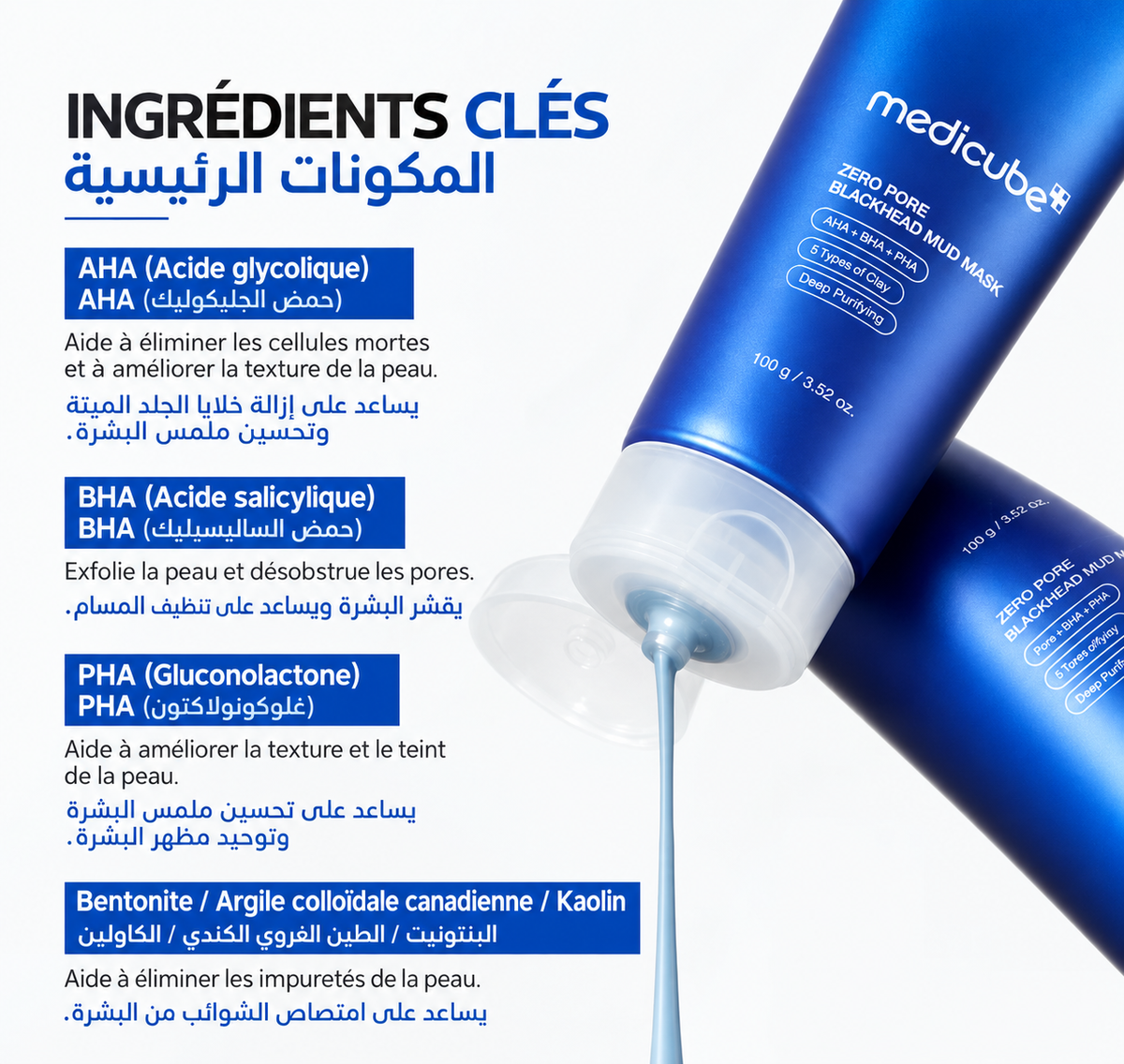 Medicube Zero Pore Masque Argile Points Noirs Soin des Pores